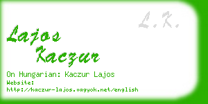 lajos kaczur business card